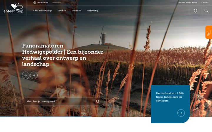 Snímek obrazovky anteagroup.nl