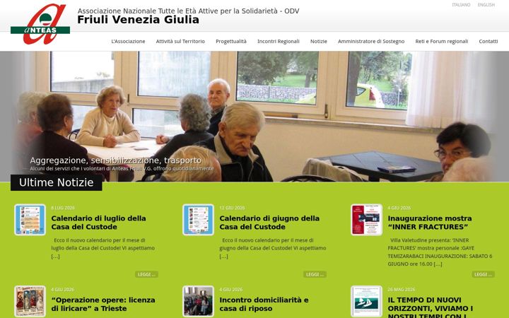 Screenshot of anteas.fvg.it