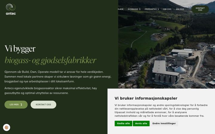 Screenshot of antecbiogas.com