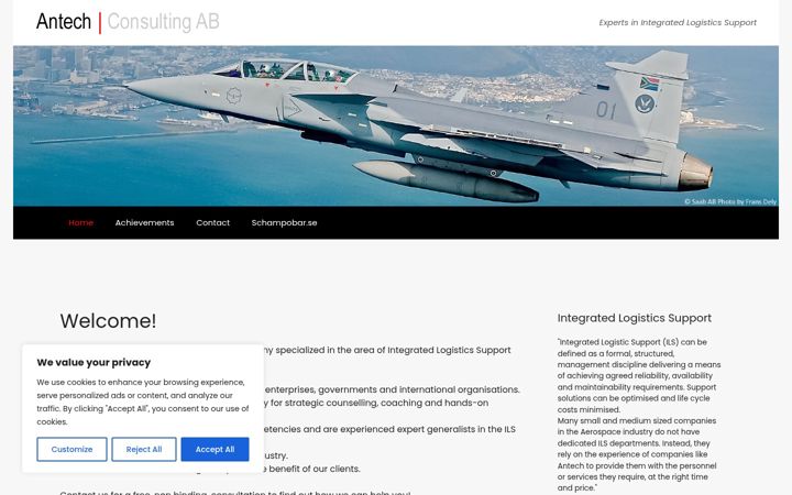 Screenshot of antech.se