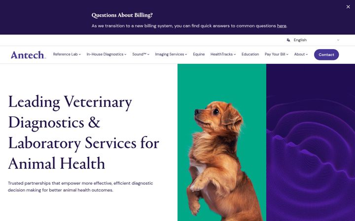 Screenshot of antechdiagnostics.com