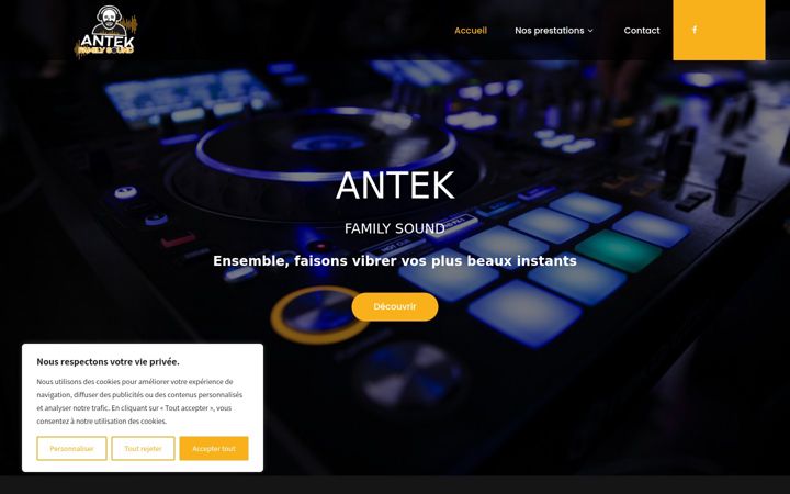 Skjámynd af antek-family-sound.com