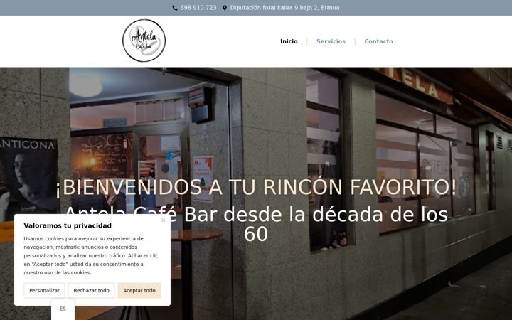 Screenshot of antelacafebar.es