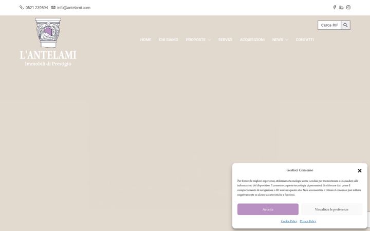 Skjámynd af antelami.com