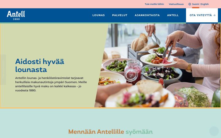Screenshot of antell.fi