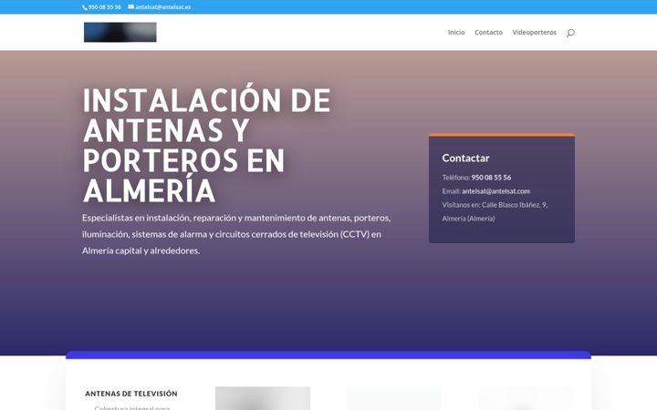 Screenshot of antelsatinstalaciones.com
