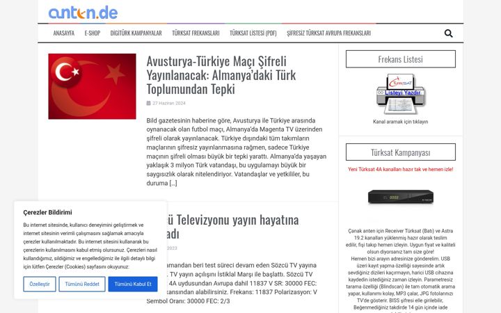 Screenshot of anten.de