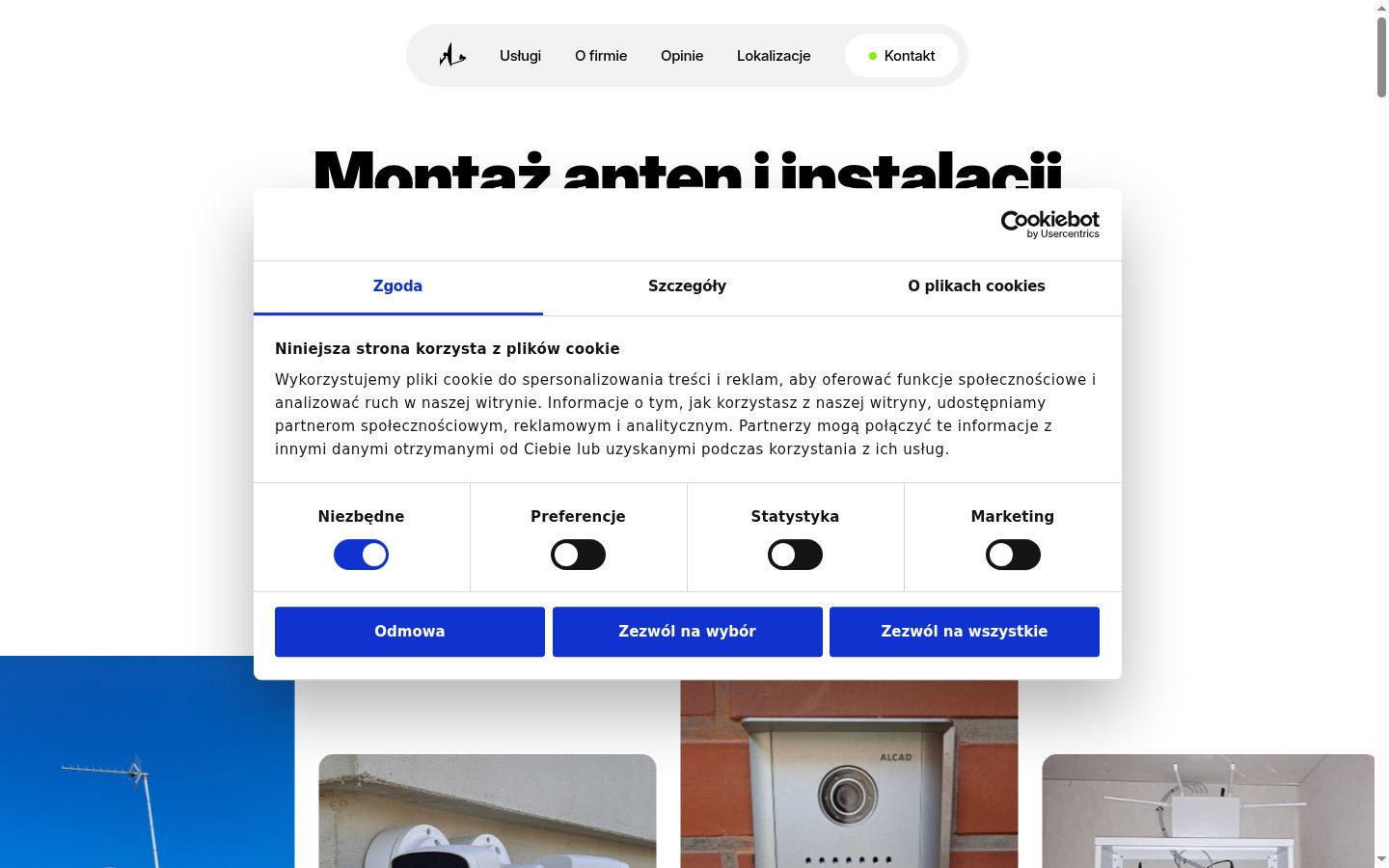 Ekraanipilt nõusolekubännerist, mida näidati enne mis tahes suhtlust