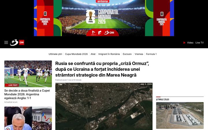 Screenshot ta' antena3.ro