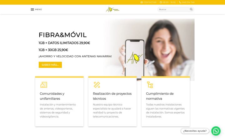 Screenshot of antenasnavarra.es