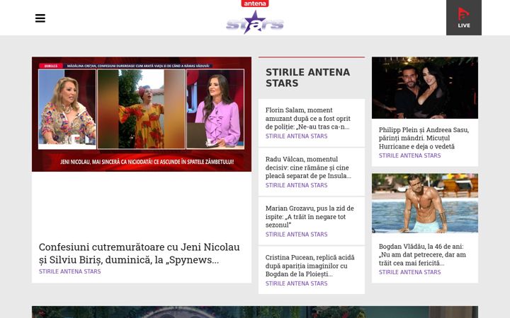 Screenshot of antenastars.ro