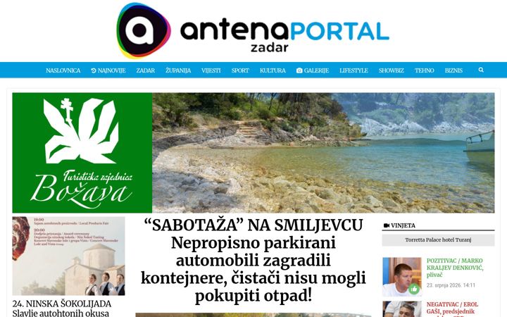 Screenshot of antenazadar.hr