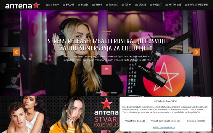 Screenshot of antenazagreb.hr