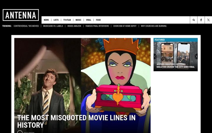 Screenshot von antennamag.com