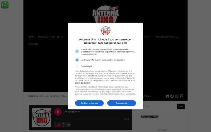 Ekrānuzņēmums no antennauno.it