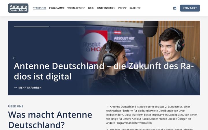Screenshot of antenne-deutschland.de