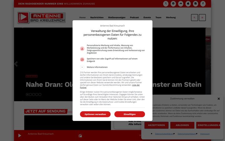 Screenshot of antenne-kh.de