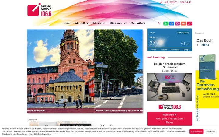 Screenshot of antenne-mainz.de