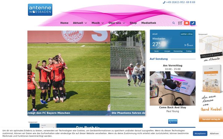 Screenshot of antenne-wiesbaden.de