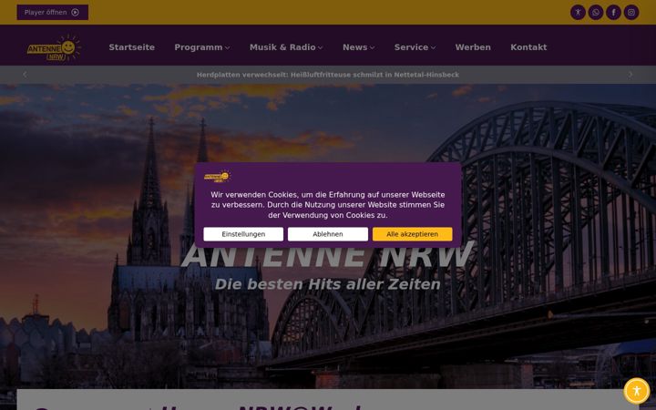 Screenshot of antenne.nrw