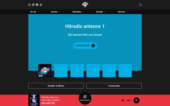 Screenshot of antenne1.shop