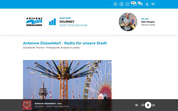 Screenshot of antenneduesseldorf.de