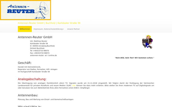 Screenshot of antennen-reuter.de