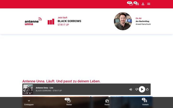 Screenshot of antenneunna.de