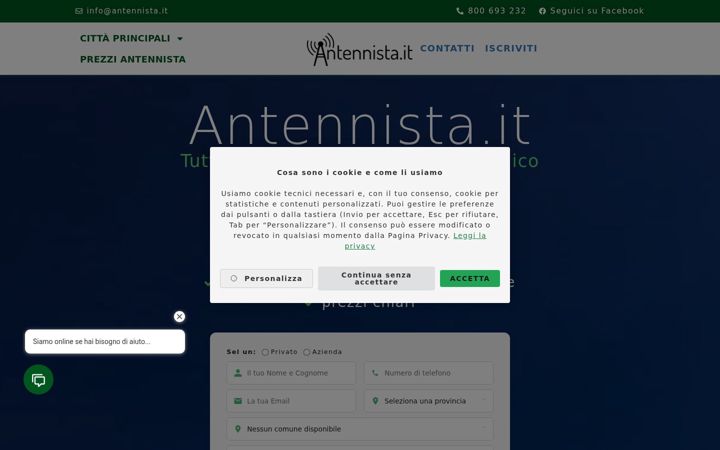 Screenshot von antennista.it