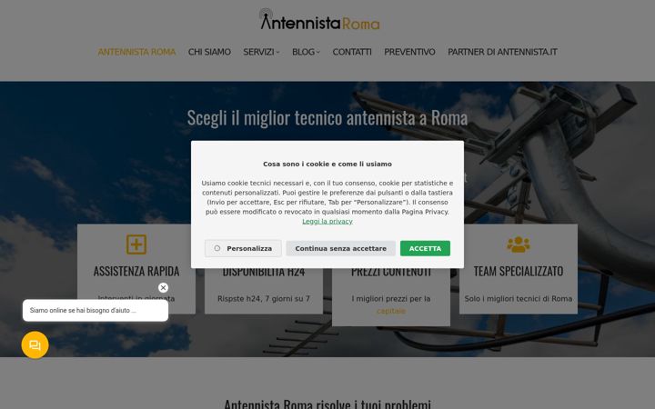 Screenshot von antennista.roma.it