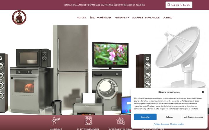 Screenshot di antenniste-douzat.fr