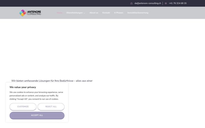 Screenshot of antenore-consulting.ch