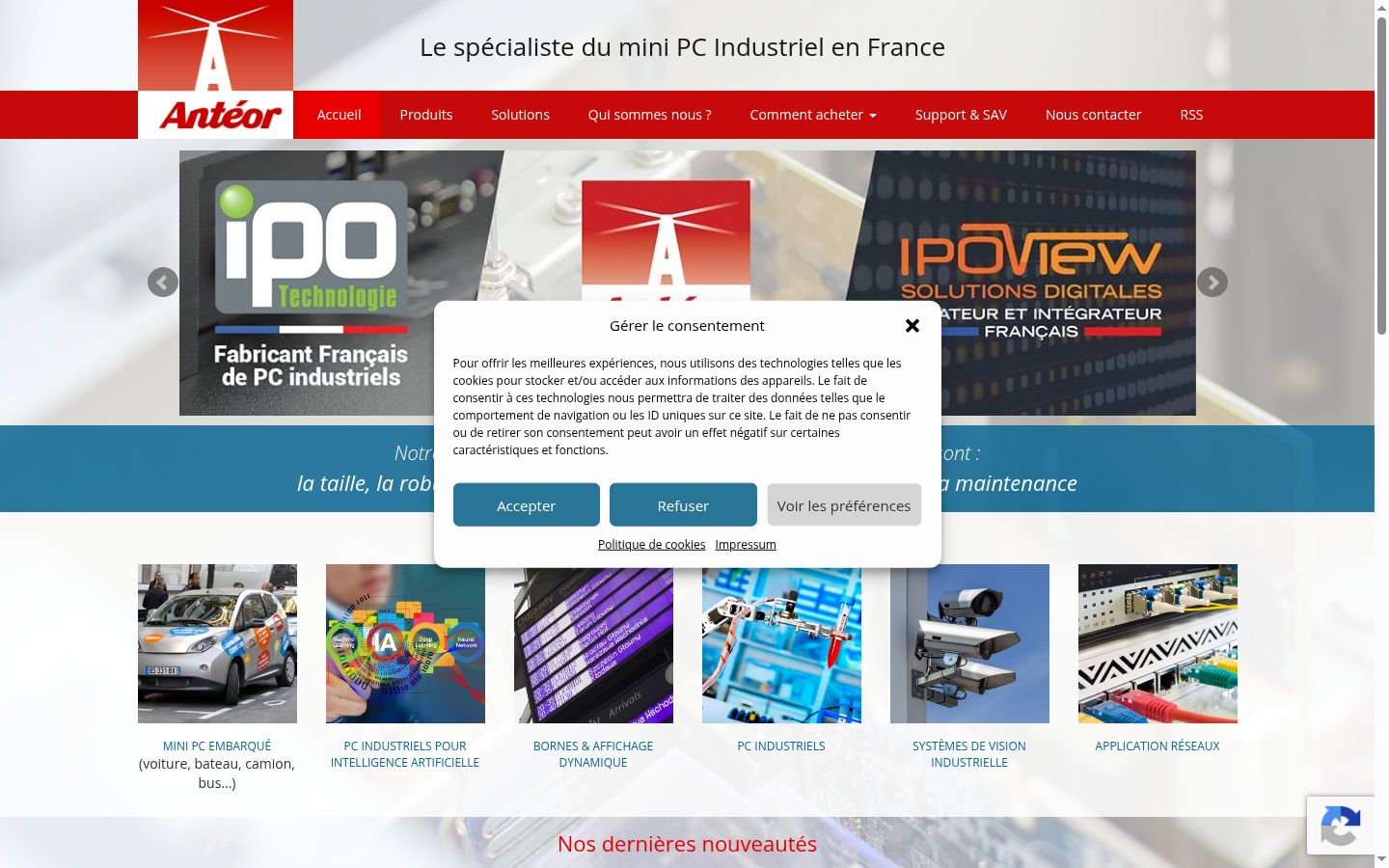 Screenshot des Einwilligungsbanners vor jeglicher Interaktion