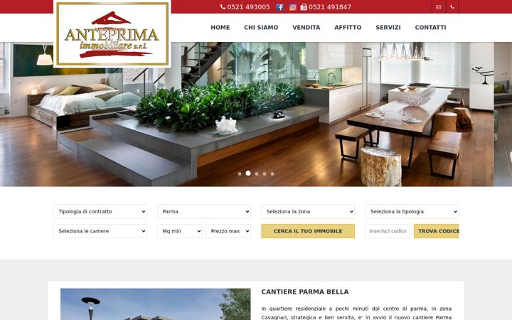 Ekraanipilt saidist anteprimaimmobiliare.it