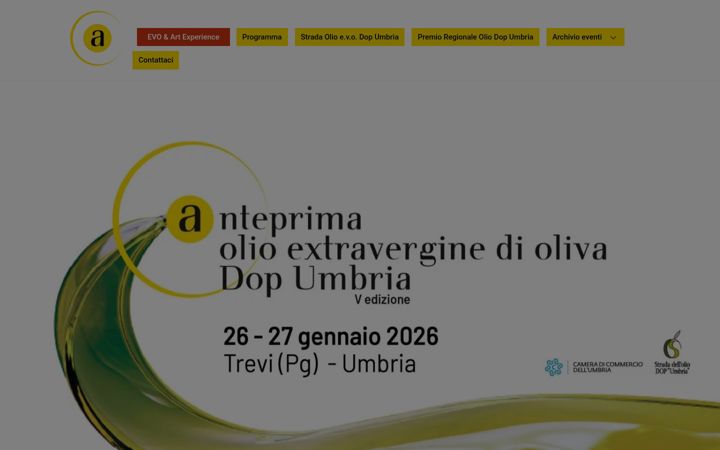 Screenshot of anteprimaoliodopumbria.it