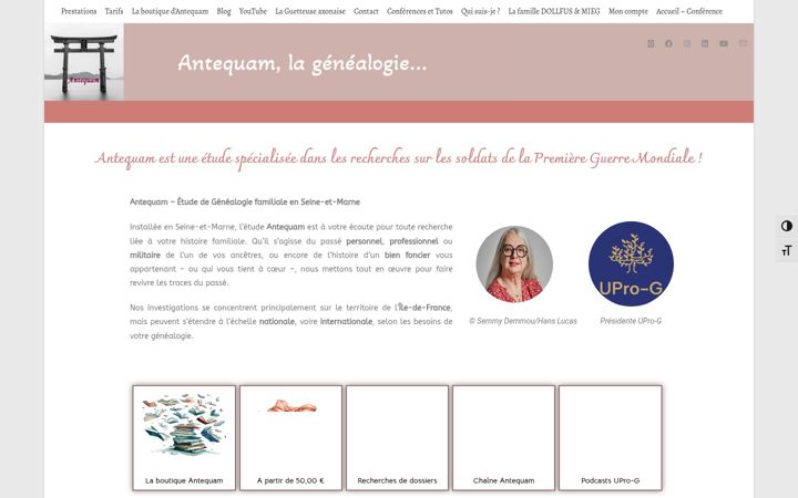Screenshot του antequam-genealogie.fr