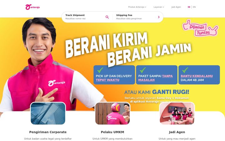 Screenshot of anteraja.id