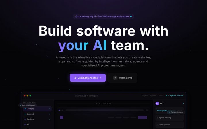 Screenshot of antereum.com