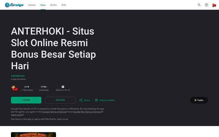 Screenshot of anterhoki.com
