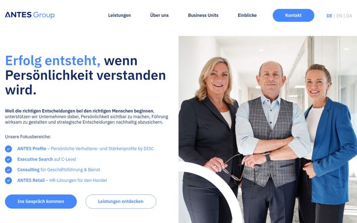 Screenshot of antes-group.com