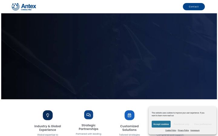 Skærmbillede af antexconsulting.com