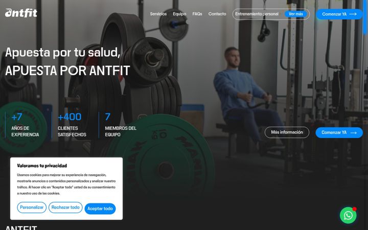 Screenshot of antfit.center