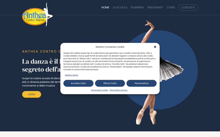 Snímek obrazovky antheacentrodanza.it
