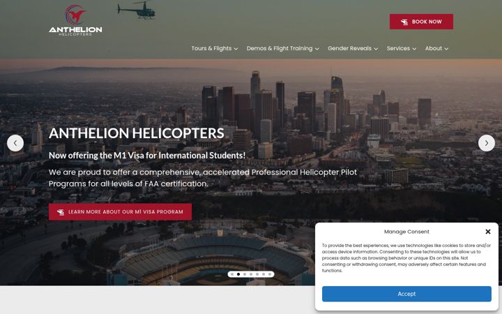 Screenshot of anthelionhelicopters.com