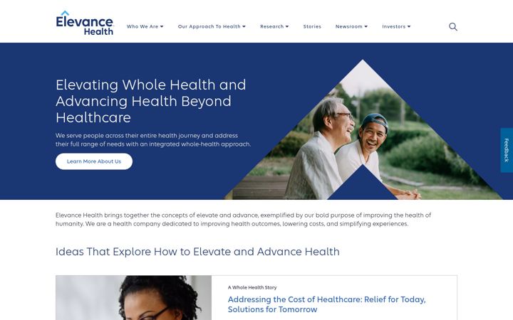 Screenshot of antheminc.com