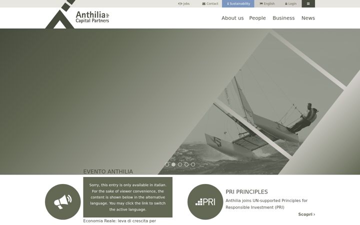 Screenshot von anthilia.it