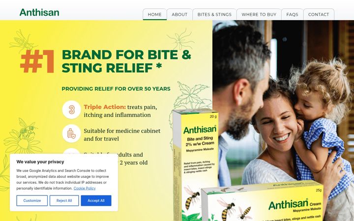 Screenshot von anthisan.co.uk