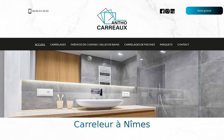 Kuvakaappaus sivustosta antho-carreaux.fr