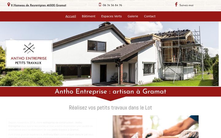 Screenshot of antho-entreprise.fr