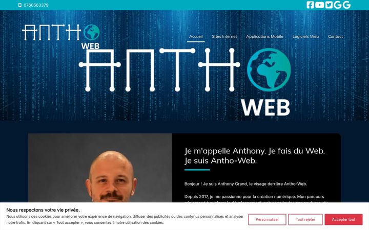 Screenshot of antho-web.com